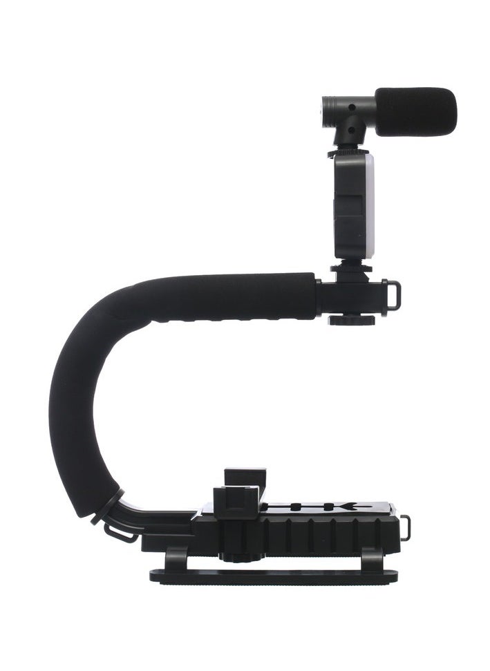PLOKAMA - Plocama PK-777 Video Making Kit for Camera & Mobile Phones | Includes Tripod, Microphone, LED Flashlight, Smartphone Universal Holder & Remote Control | All-in-One Content Creation Kit for Vloggers, Streamers, and Photographers-black - Image 1