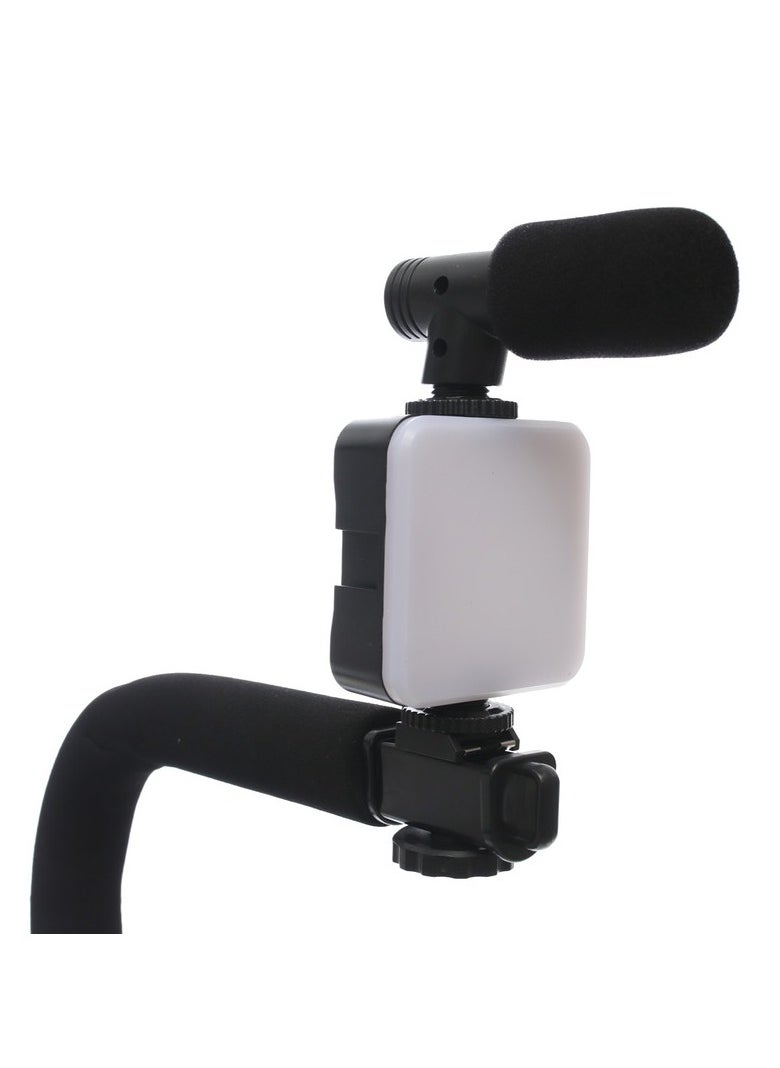 PLOKAMA - Plocama PK-777 Video Making Kit for Camera & Mobile Phones | Includes Tripod, Microphone, LED Flashlight, Smartphone Universal Holder & Remote Control | All-in-One Content Creation Kit for Vloggers, Streamers, and Photographers-black - Image 1