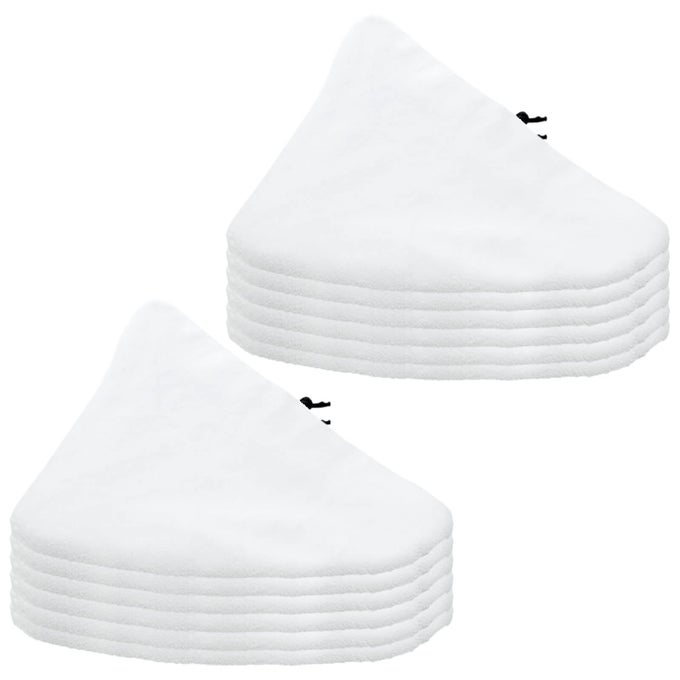 12 PCS REPLACEMENT TRIANGLE STEAM MOP PADS REUSABLE WASHABLE MICROFIBER STEAMER CLEANING PADS COMPATIBLE FOR STEAMBOY X5 H2O H20 S302 S001