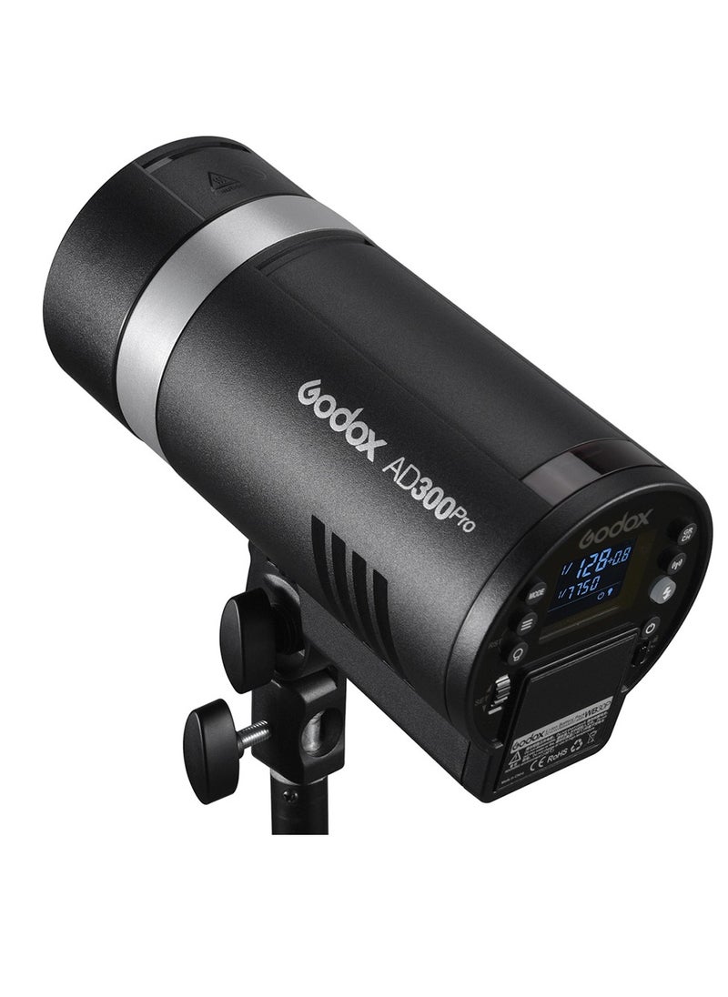 Godox AD300Pro Portable Outdoor Strobe Flash Light 2.4G Wireless 300Ws 5600K TTL 1/8000s Fast Sync 0.01~1.5s Recycling Time 320 Times Full Power Flash 2600mAh Rechargeable Battery Compatible with Canon Nikon Sony FUJIFILM Panasonic Pentax Olympus  - Image 2