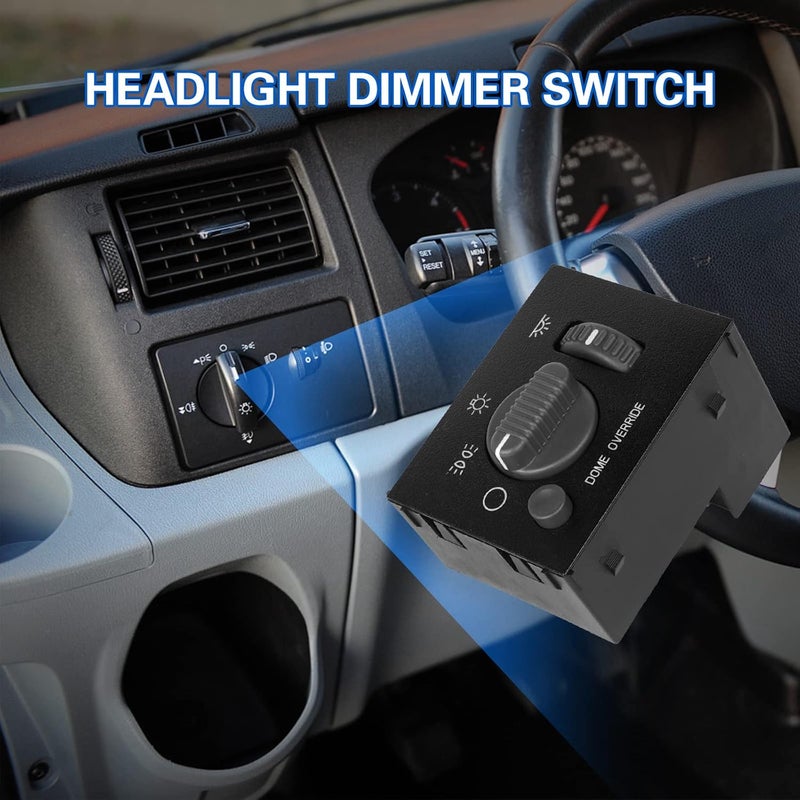 LCWRGS 15755595 Headlight Switch Replacement for 1999-2002 Chevy Silverado Avalanche Suburban & GMC Sierra Yukon, Headlamp Dimmer Switch Replace# D1534G DS-968 - Image 4