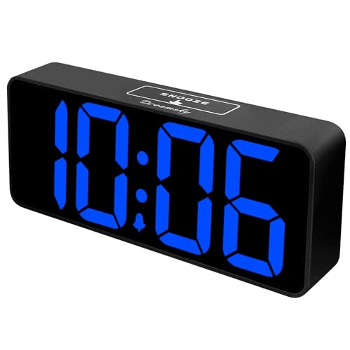 DreamSky Large Digital Alarm Clock Big Numbers for Seniors Visually Impaired 9 Inches Electric Clocks for Bedroom Jumbo Display Fully Dimmable Brightness USB Ports Adjustable Alarm Volume