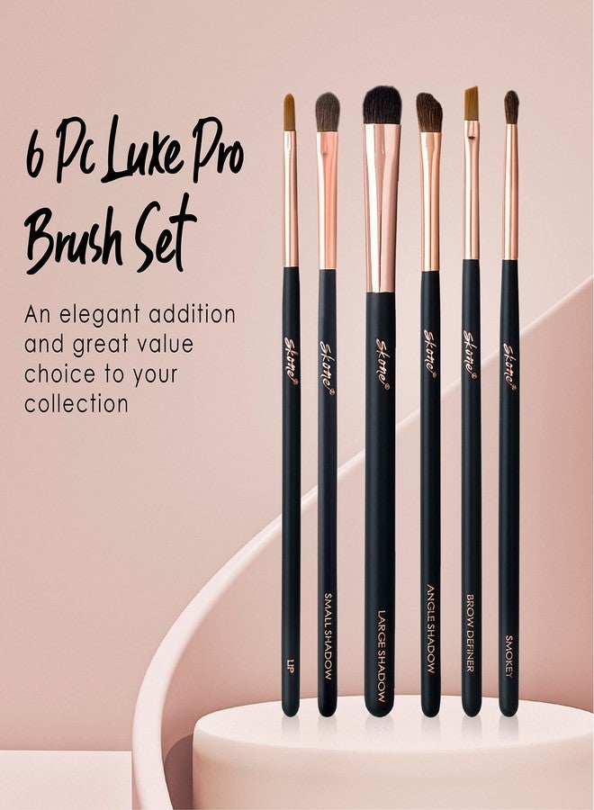 SKONE Professional Makeup Brush Set - Skone Luxe Pro Makeup Brushes, 6 pc Set - Image 5