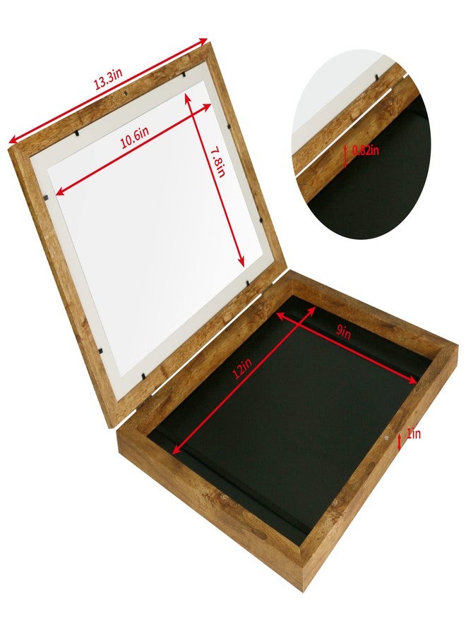 iRahmen Kids Art Frames 9x12 Set of 2 - Front Opening Childrens Picture Frame Changeable, Wood Artwork Display Storage for Wall Mount, Magnetic Door Holds 50 Art Pieces for Drawings, 3D Picture, Crafts, Portfolio, Brown - Image 5