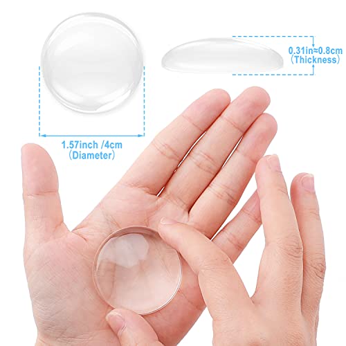 Xfenvs Wall Door Handle Stopper - 6 PCS Clear Round Rubber Door Knob Wall Shields, Guard Cushion Bumper Protectors for Wall - Stronger Self-Adhesive Silencer (1.57" 6PCS, Clear) - Image 5