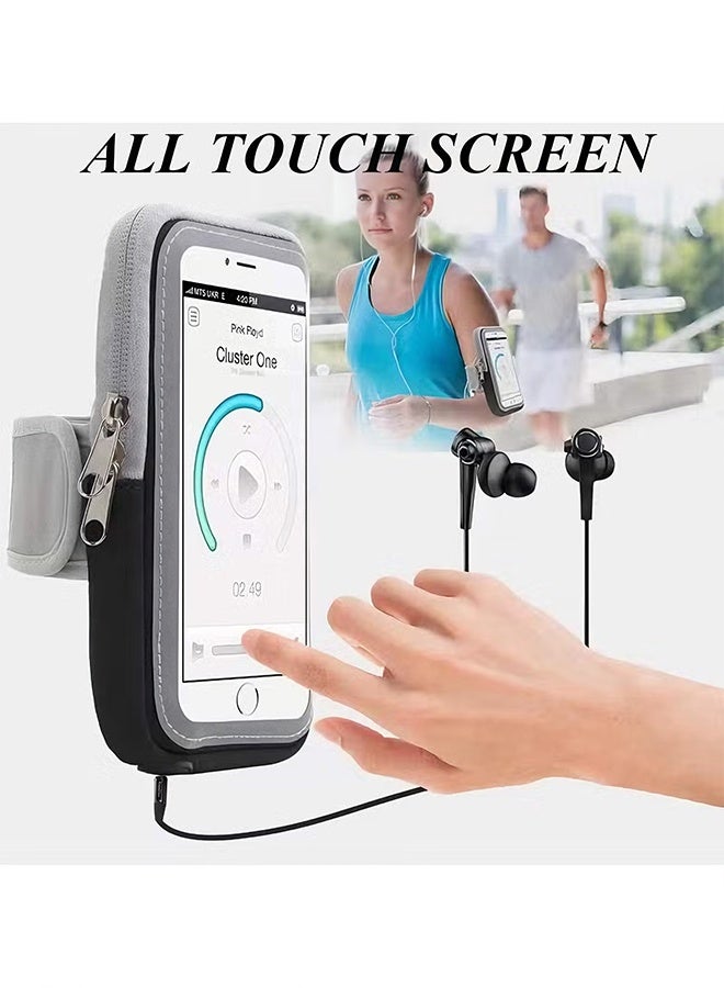 Happy D Running Armband Phone Holder for Running Full Touchscreen Phone Arm Bands for Running Sports Phone Holder with Adjustable Band for iPhone 13 Pro Max 12 11 Xs Xr 8 7 Galaxy S20 S10 S9 S8 - Image 4