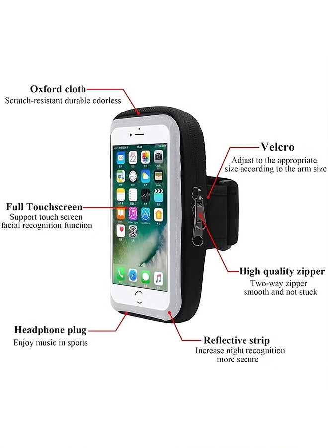Happy D Running Armband Phone Holder for Running Full Touchscreen Phone Arm Bands for Running Sports Phone Holder with Adjustable Band for iPhone 13 Pro Max 12 11 Xs Xr 8 7 Galaxy S20 S10 S9 S8 - Image 5