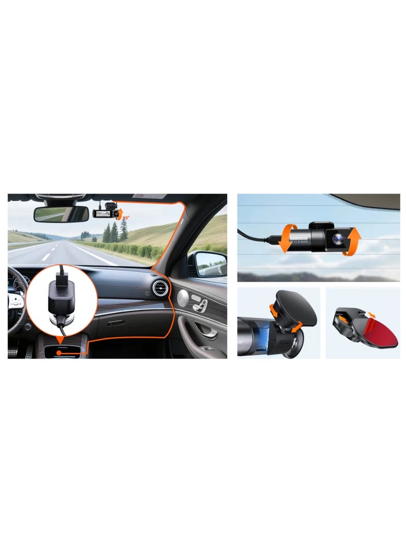 فانترو N5 S أربعة قنوات أمامية 2.7K + خلفية 2K + مقصورتين 1080  مستشعرات Sony STARVIS 2 تقنية HDR | اتصال LTE أوامر صوتية | شاشة 3.19 بوصة - Image 3