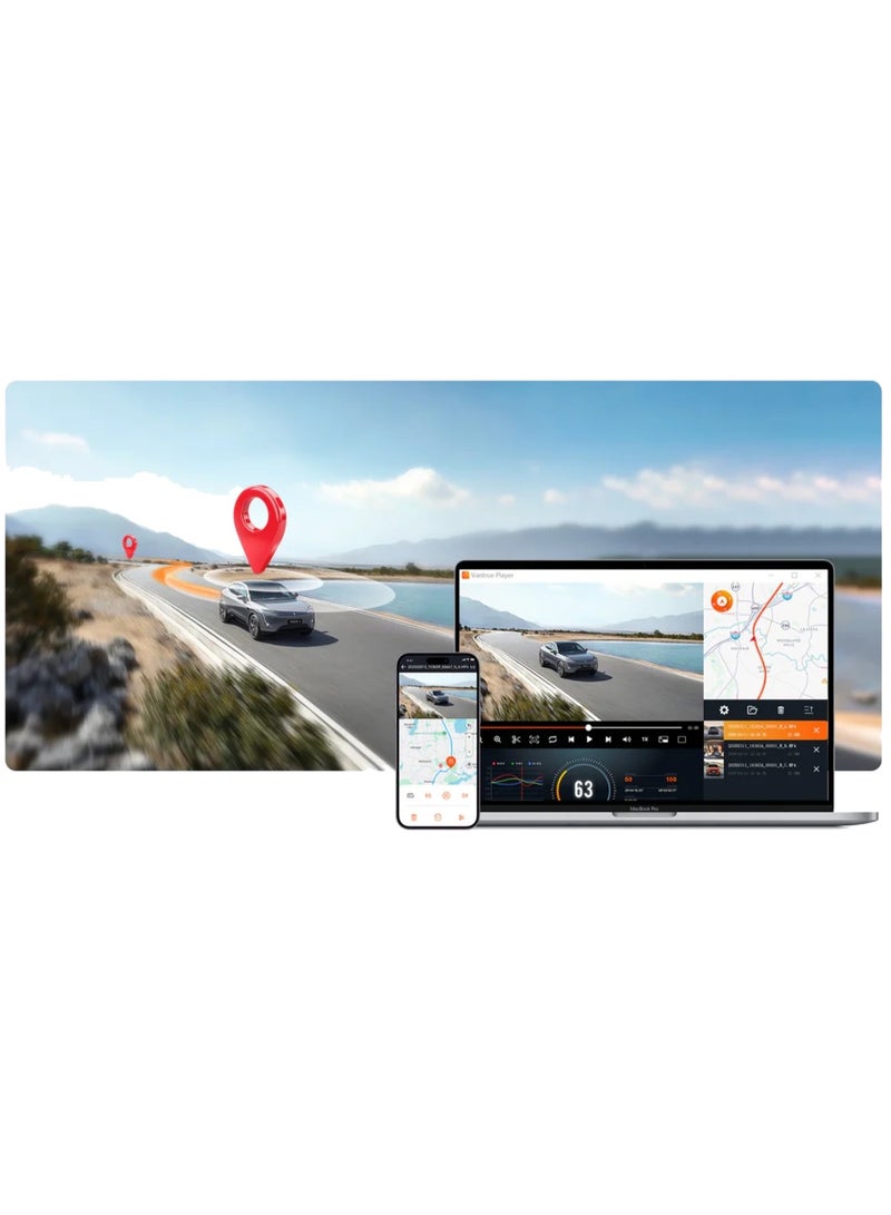 فانترو N5 S أربعة قنوات أمامية 2.7K + خلفية 2K + مقصورتين 1080  مستشعرات Sony STARVIS 2 تقنية HDR | اتصال LTE أوامر صوتية | شاشة 3.19 بوصة - Image 5