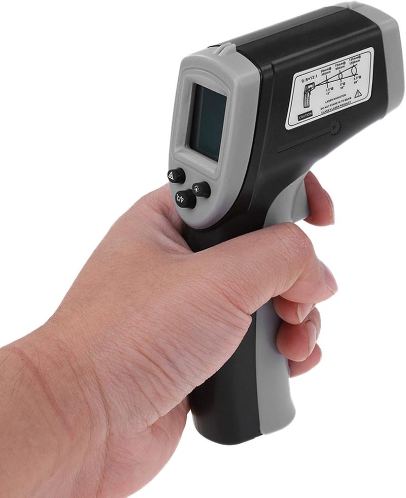 Eacam Digital Infrared Thermometer, -50-380°C Industrial Temperature Gun Non-Contact with Backlight (NOT for Humans) Thermometer for Kitchen Food Meat Car BBQ Automotive and Industrial - Image 1