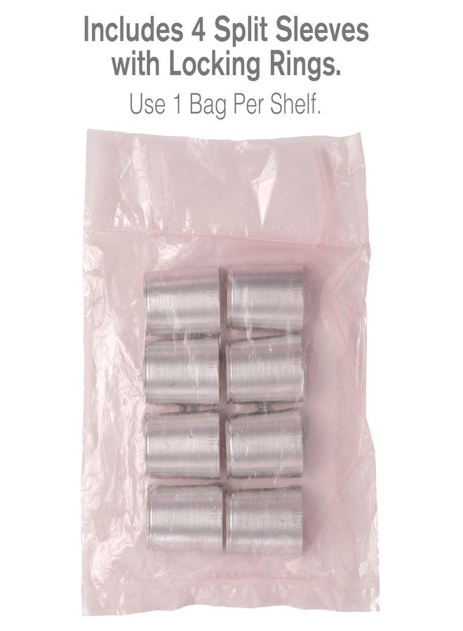 Metro 9986Z Aluminum Split Sleeves with Zinc Rings for Super Erecta Industrial Wire Shelving, Pack of 4 - Image 2
