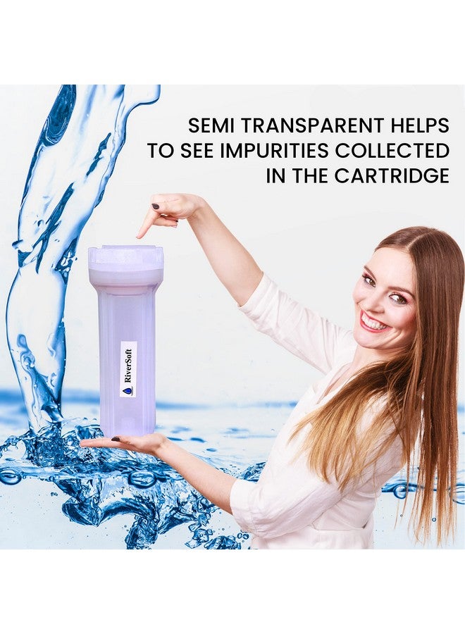 RiverSoft PreRO-in-STR RO prefilter semi-Transparent housing with inbuilt mounting clamp (Semi-Transparent, PP) (Housing only) - Image 4