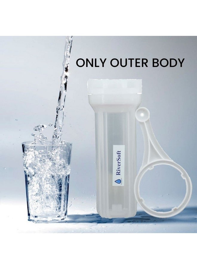 RiverSoft PreRO-in-STR RO prefilter semi-Transparent housing with inbuilt mounting clamp (Semi-Transparent, PP) (Housing only) - Image 2