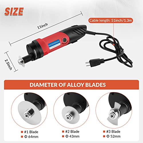BAOSHISHAN Cast Cutter Cast Removal Saw Electric Orthopedic Cast Saw with 3 Types of Alloy Blade, Oscillating Speed Adjustment 110V, Model BSS-356 (RED) - Image 5
