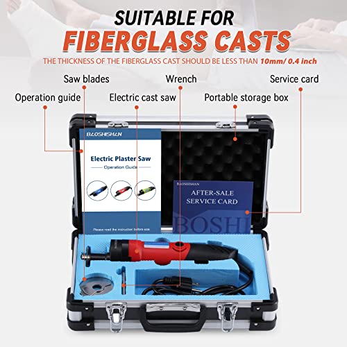 BAOSHISHAN Cast Cutter Cast Removal Saw Electric Orthopedic Cast Saw with 3 Types of Alloy Blade, Oscillating Speed Adjustment 110V, Model BSS-356 (RED) - Image 2