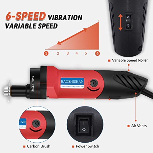 BAOSHISHAN Cast Cutter Cast Removal Saw Electric Orthopedic Cast Saw with 3 Types of Alloy Blade, Oscillating Speed Adjustment 110V, Model BSS-356 (RED) - Image 3