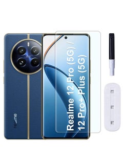 UV Liquid Glue Full Coverage Tempered Glass Screen Protector For Realme 12 Pro & Realme 12 Pro Plus - Clear