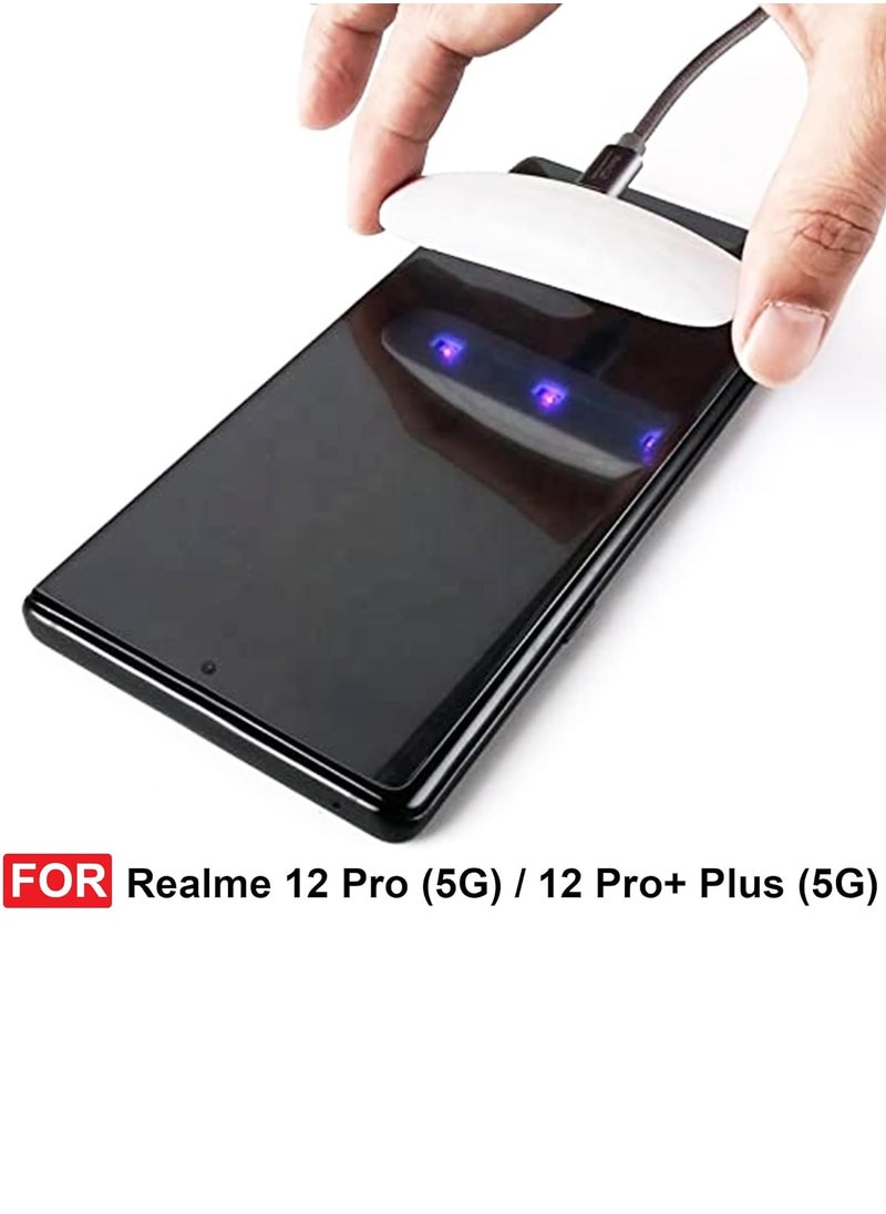 Generic - UV Liquid Glue Full Coverage Tempered Glass Screen Protector For Realme 12 Pro & Realme 12 Pro Plus - Clear - Image 1
