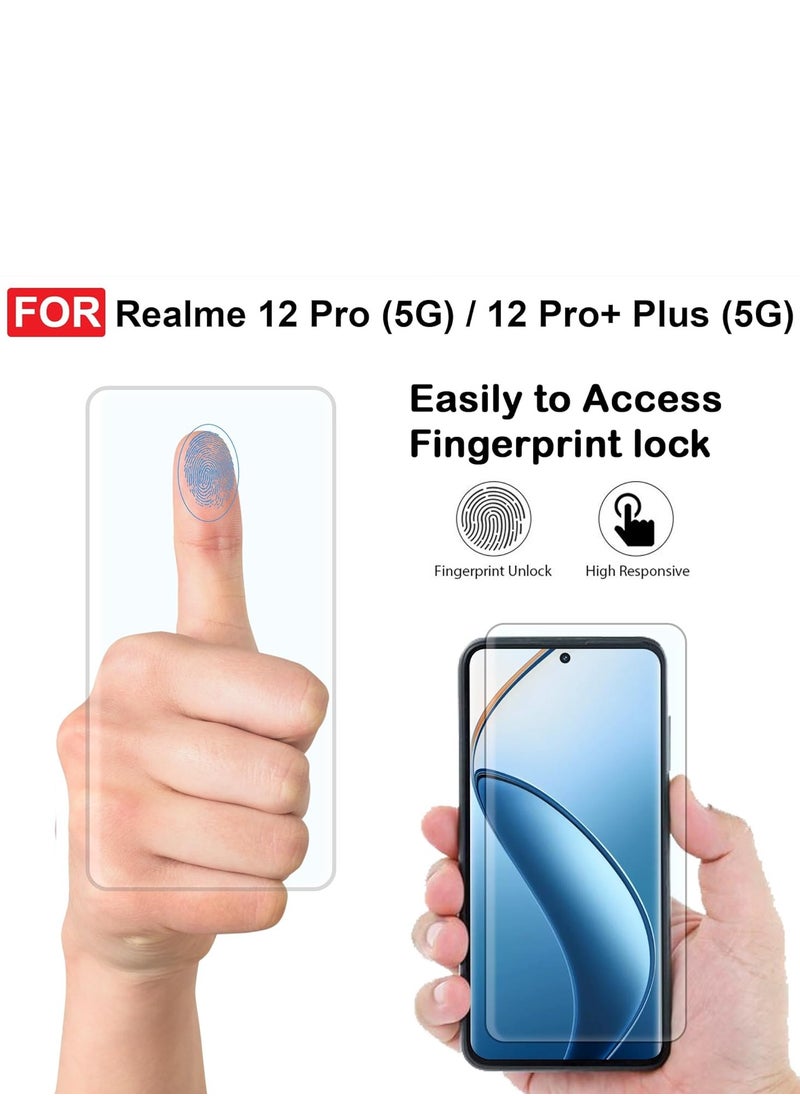Generic - UV Liquid Glue Full Coverage Tempered Glass Screen Protector For Realme 12 Pro & Realme 12 Pro Plus - Clear - Image 1