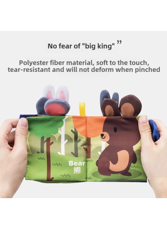 Baby Animal Tail Cloth Book Baby Tear Cloth Book Children's Ring Paper Three-dimensional Cloth Book Early Teaching Toys Wholesale-Color:Digital Ordinary Cloth Book (4 Pages, Without Tail, Single Bag)  - Image 3