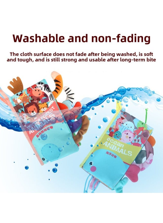 Baby Animal Tail Cloth Book Baby Tear Cloth Book Children's Ring Paper Three-dimensional Cloth Book Early Teaching Toys Wholesale-Color:Digital Ordinary Cloth Book (4 Pages, Without Tail, Single Bag)  - Image 4