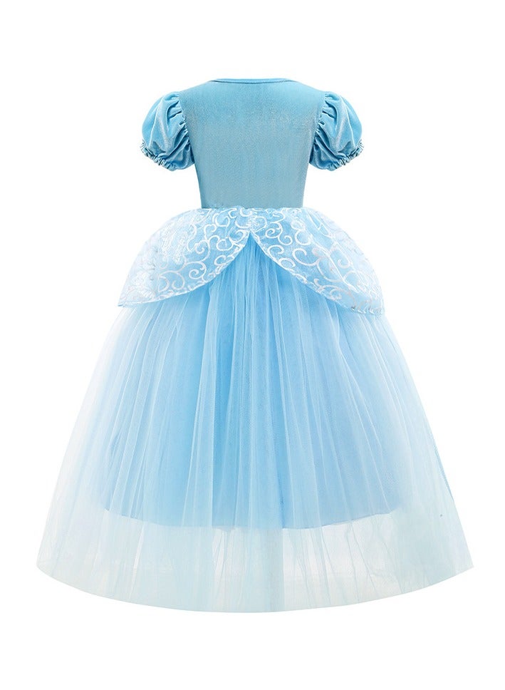 KUYING Princess Cinderella Breathable Partywear Fancy Dress Cosplay Costume For Girls  - Image 2