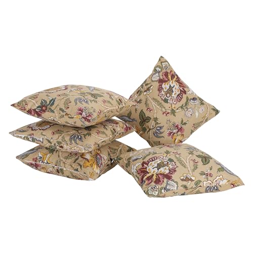 Clasiko Cotton Cushion Covers Set of 5; 12x12 Inches; Floral Fushion - Image 3