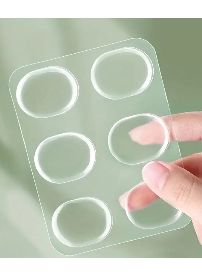 Goolsky 6pcs Silicone Insoles Insert Non-slip Gel Pad Forefoot Protector Heel Rubbing Pad Silicone Small Round Sticker Randomly Paste Anti-wear Scraping Feet Anti Heel Pain Bubble Callus Shoe Sticker Insoles - Image 1