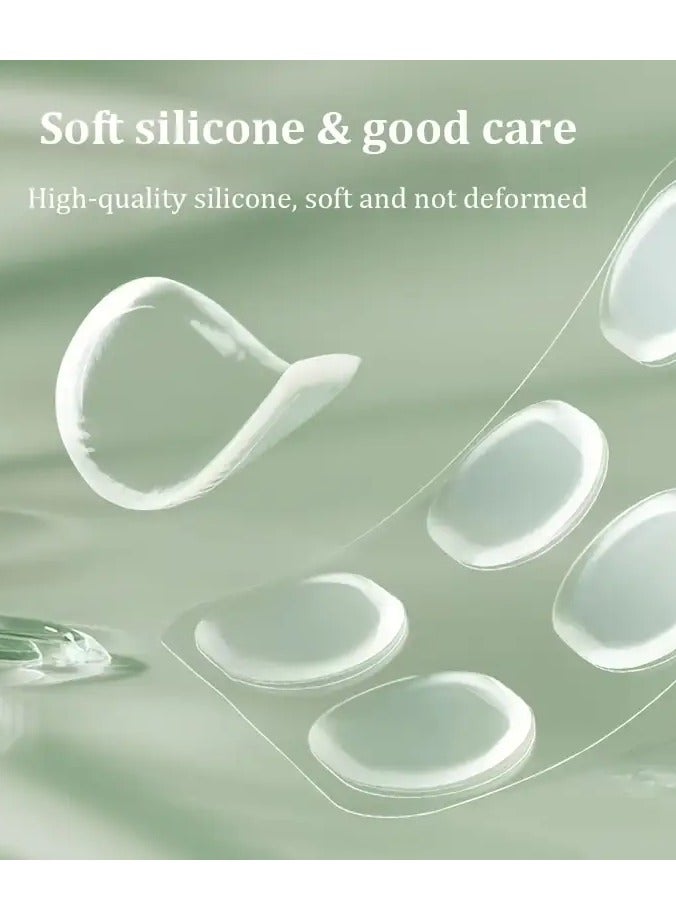Goolsky 6pcs Silicone Insoles Insert Non-slip Gel Pad Forefoot Protector Heel Rubbing Pad Silicone Small Round Sticker Randomly Paste Anti-wear Scraping Feet Anti Heel Pain Bubble Callus Shoe Sticker Insoles - Image 4