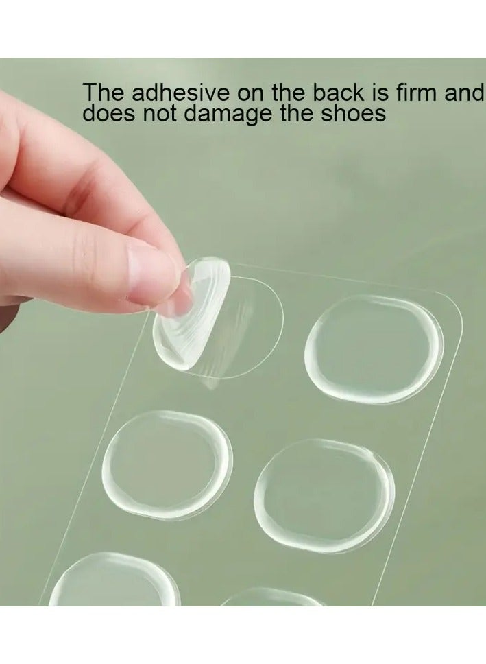 Goolsky 6pcs Silicone Insoles Insert Non-slip Gel Pad Forefoot Protector Heel Rubbing Pad Silicone Small Round Sticker Randomly Paste Anti-wear Scraping Feet Anti Heel Pain Bubble Callus Shoe Sticker Insoles - Image 5