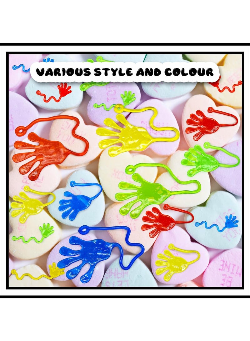 NYVIO Sticky Hands Toys for Kids – 20Pcs Stretchy Fidget Party Favors | Birthday Giveaway Toys | Fun Sticky Slap Hands | Mini Toy for Kids (Random Colors) - Image 2