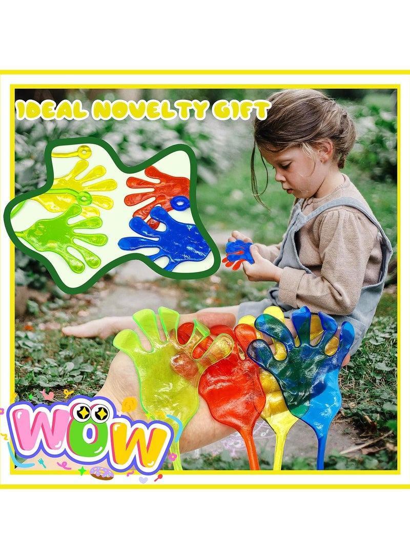 NYVIO Sticky Hands Toys for Kids – 20Pcs Stretchy Fidget Party Favors | Birthday Giveaway Toys | Fun Sticky Slap Hands | Mini Toy for Kids (Random Colors) - Image 3