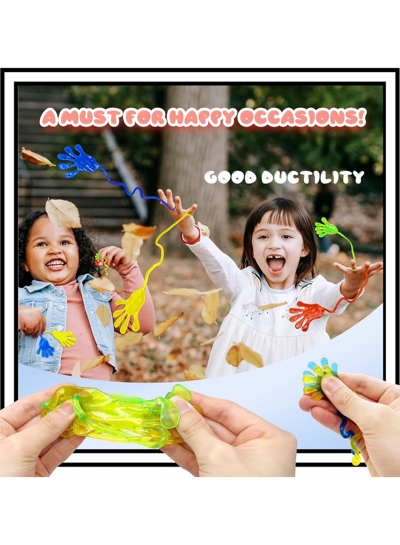 NYVIO Sticky Hands Toys for Kids – 20Pcs Stretchy Fidget Party Favors | Birthday Giveaway Toys | Fun Sticky Slap Hands | Mini Toy for Kids (Random Colors) - Image 4