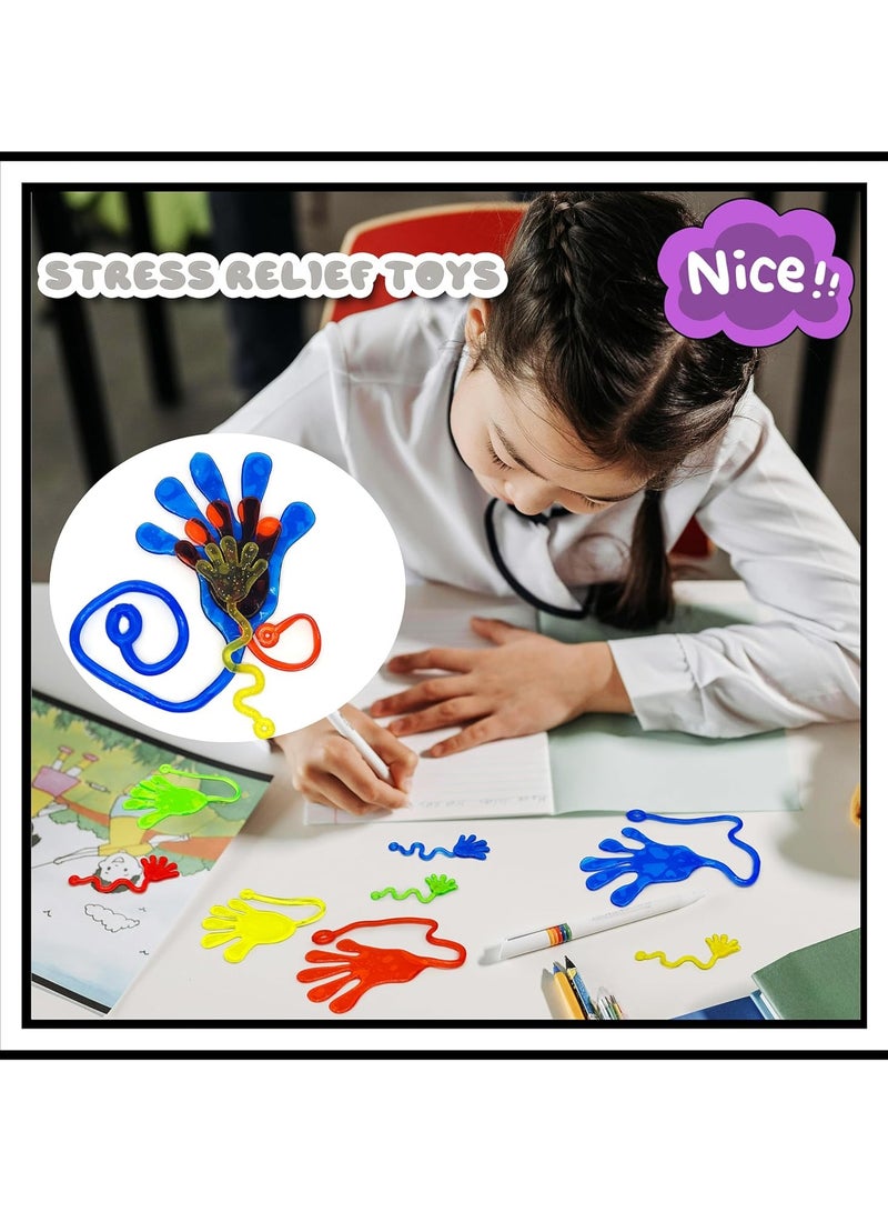 NYVIO Sticky Hands Toys for Kids – 20Pcs Stretchy Fidget Party Favors | Birthday Giveaway Toys | Fun Sticky Slap Hands | Mini Toy for Kids (Random Colors) - Image 5