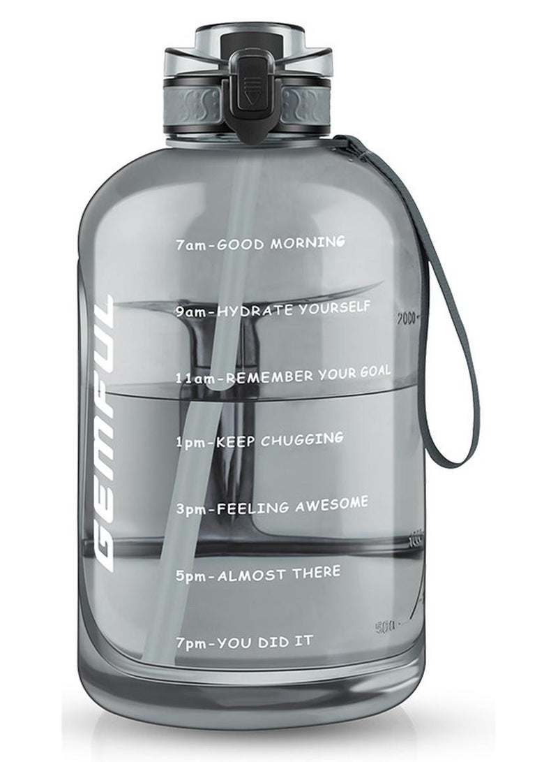 جيمفول جاجة مياه كبيرة 3 لتر مع مقبض خالية من البيسفينول ايه مانعة للتسرب تحفيزية بسعة كبيرة للرياضة - Image 1