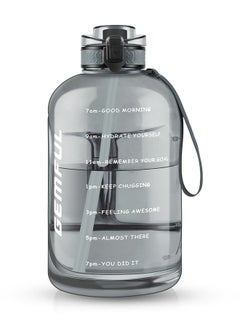 GEMFUL 3l Goal Large Water Bottle with Handle BPA Free Leakproof Motivational Big Sports Capacity Drink Jug  - Image 1