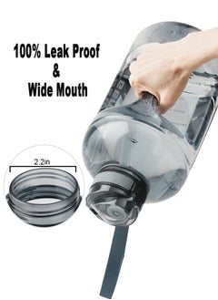 GEMFUL 3l Goal Large Water Bottle with Handle BPA Free Leakproof Motivational Big Sports Capacity Drink Jug  - Image 3
