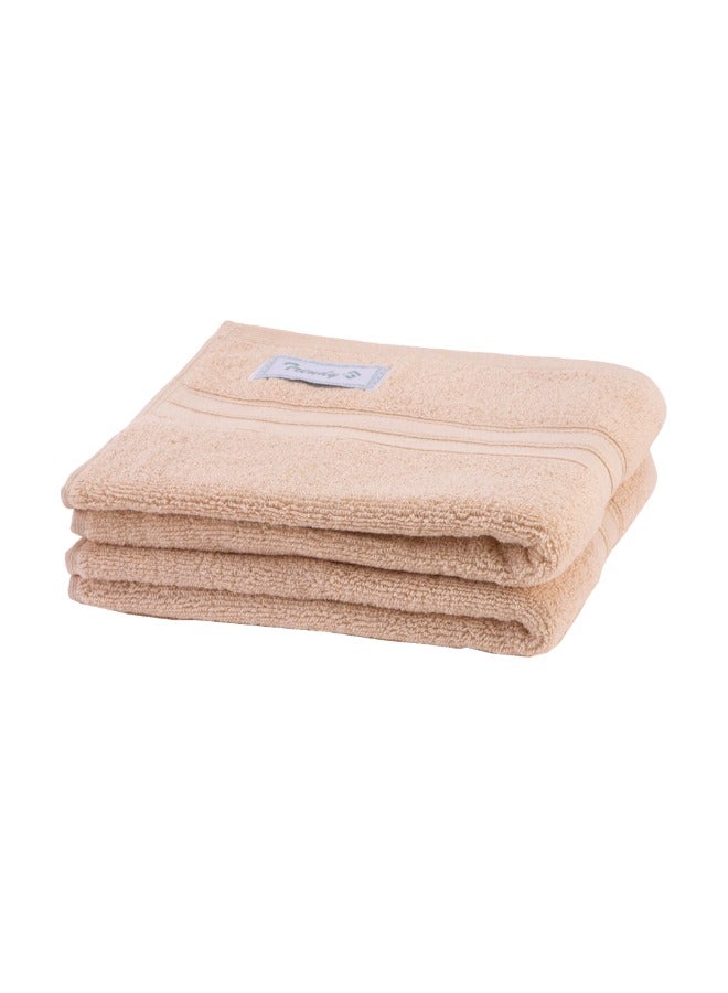 BYFT Home Trendy (Peach) Premium Cotton Hand Towel (50 X 90 Cm-Set Of 2) Highly Absorbent, High Quality Bath Linen With Striped Dobby 550 Gsm - Image 4