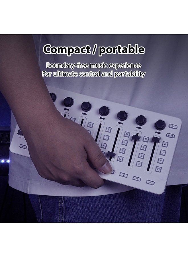 Generic MIDI Controlle MIDI Mixing Console with 43 Buttons 8 Knobs 8 Push Buttons BT Connection Battery/Type-C Power Supply USB MIDI Controller Mixer  - Image 3