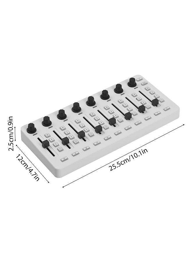 Generic MIDI Controlle MIDI Mixing Console with 43 Buttons 8 Knobs 8 Push Buttons BT Connection Battery/Type-C Power Supply USB MIDI Controller Mixer  - Image 2
