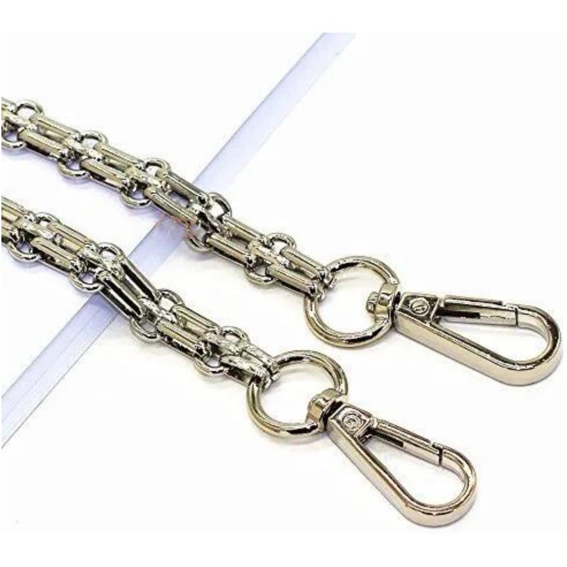 LONG TAO 47" DIY Iron Chain Strap Handbag Chains Accessories Purse Straps Shoulder Cross Body Replacement Straps (Silver) - Image 5