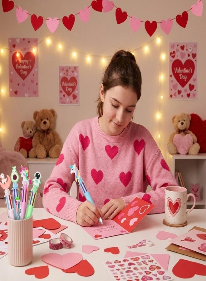 Mooliwe 24 Pcs Multicolor Pen in One Include 18 Pcs 4 in 1 Multicolor Ballpoint Pens and 6 Pcs 6 in 1 Colored Cute Retractable Pens for Office School Supplies Students Children Gift Kids Party Favors - Image 5