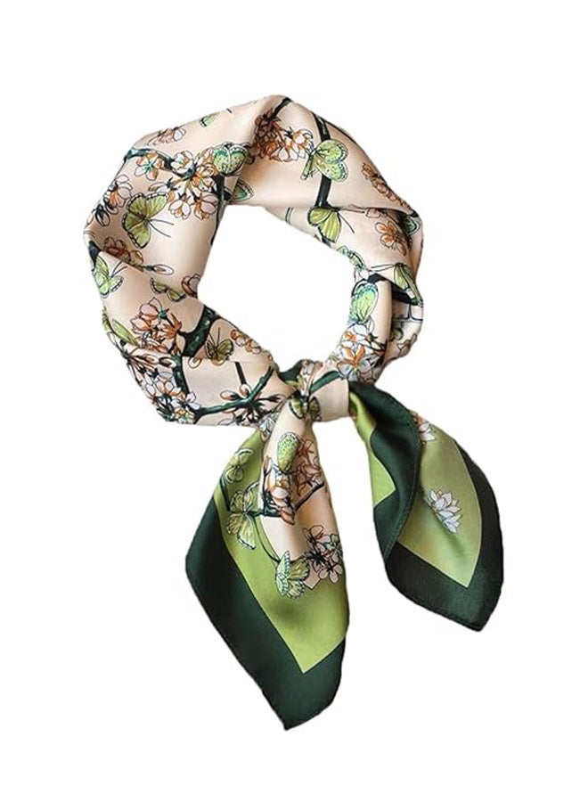 Satin Scarves for Women 27.5 × 27.5 inches Medium Square Elegant Silk Feeling Head Scarf - Image 1