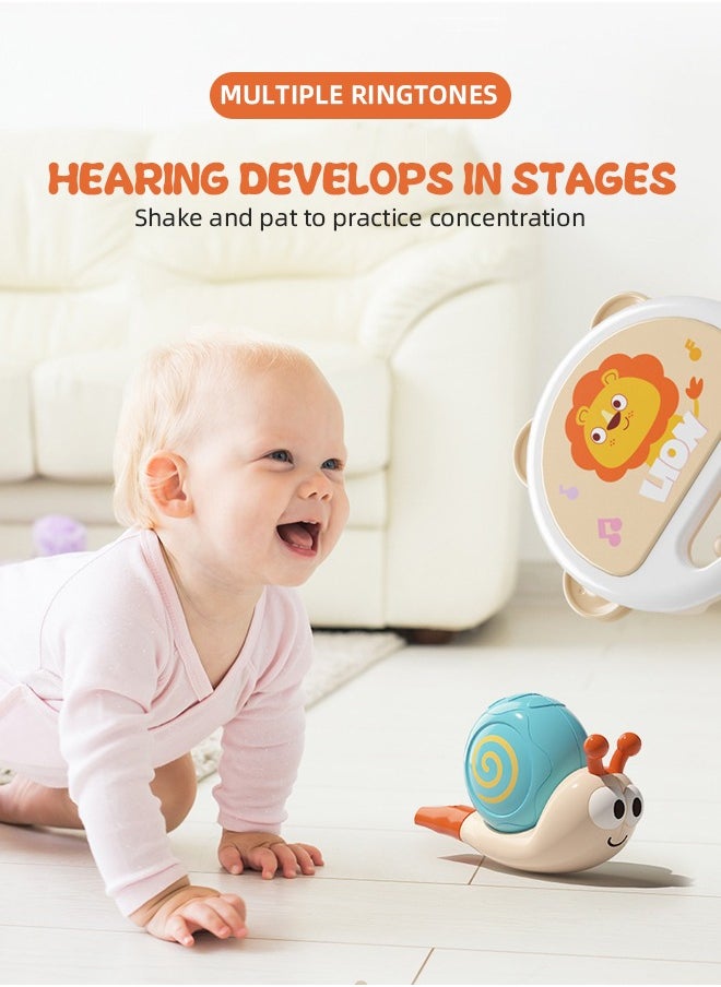 Soft Touch 5PCS Baby Rattles Set with Gift Box Infant Cartoon Rattles Teether Toy Grab Shaker and Spin Rattle Baby Chew Toys Baby Teething Toys Musical Toys for 18 Months Newborn Infant Baby New Born Baby Gifts  - Image 3