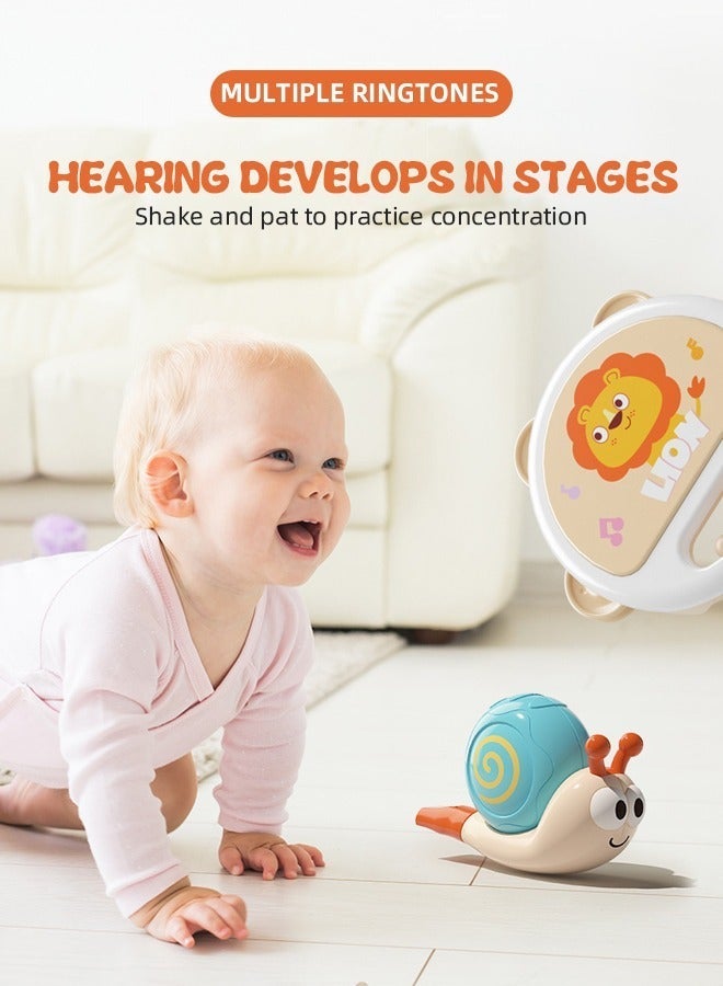 Soft Touch 5PCS Baby Rattles Set with Gift Box Infant Cartoon Rattles Teether Toy Grab Shaker and Spin Rattle Baby Chew Toys Baby Teething Toys Musical Toys for 18 Months Newborn Infant Baby New Born Baby Gifts - Image 3