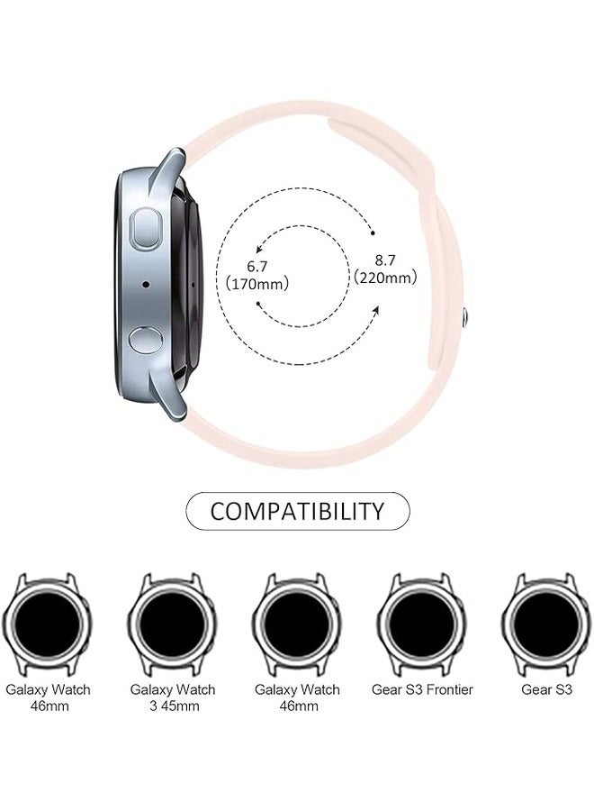 ELTRAZONE Sand Pink Silicone Sport Band for Samsung Galaxy Watch 6 (40mm/44mm) & Galaxy Watch 6 Classic (43mm/47mm) - 20mm Adjustable Replacement Strap for Men and Women - Image 4