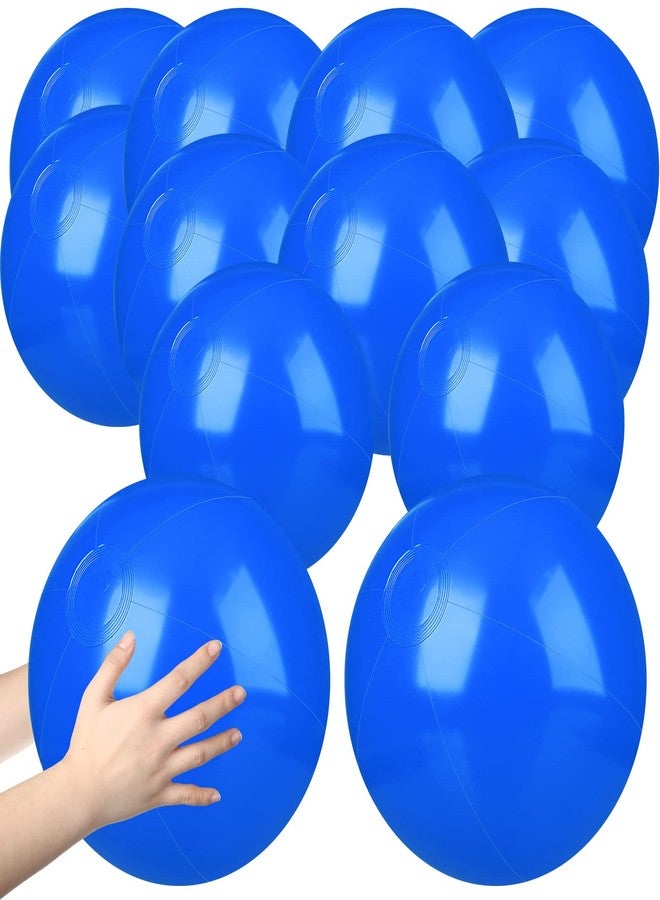 Raiten 12 Pcs Beach Ball Inflatable Beach Balls Large Inflatable Ball Floating Ball for Swimming Pool Party Favors Outdoor Activities Summer Birthday Party Supplies (Blue,12 Inch) - Image 1