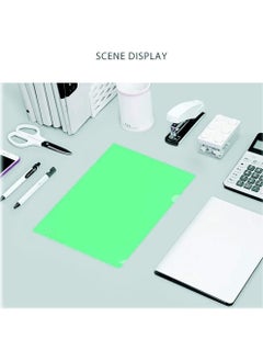 MARKQ A4 Plastic File, L-Type Folders Project Pockets Clear Paper Document Jacket Sleeve for Office, Paper Storage, Green (Pack of 12)  - Image 5