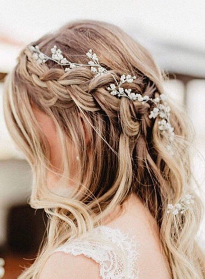 Chargances Women Headband Bridal Hair Vine Pearl Hair Band Bohemia Hairpiece for Weeding Prom Festival Wedding Hair Accessories Bridesmaids Headpiece Flower Girl Hair Jewelry (gold) - Image 2