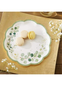 Kate Aspen Kate Aspen Sage Green Party Decorations, Eucalyptus Floral 9 in. Decorative Premium Paper Plates (350 GSM weight -Set of 16) - Perfect for Greenery Baby Shower & Bridal Showers  - Image 3